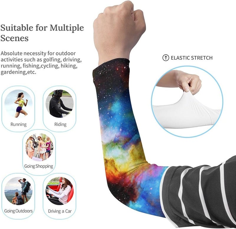 QiErDesign Marble Sports Compression Arm Sleeves for Men & Women - Youth Arm Sleeve Baseball Volleyball Sleeves & Basketball Sleeve - Image 2